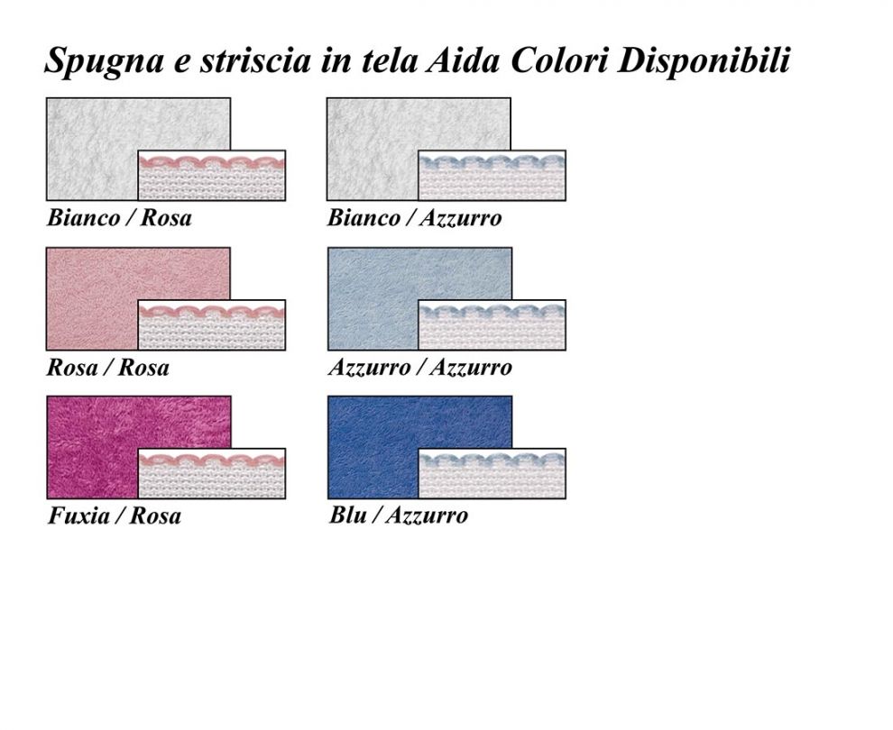 Spugna colori disponibili con tela "Aida" abbinata