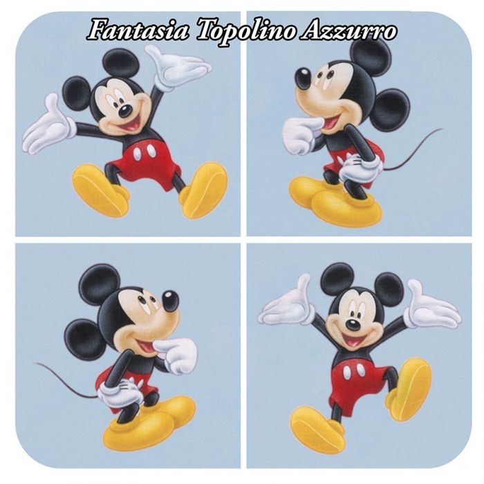 Asciugamano Asilo, Topolino Azzurro